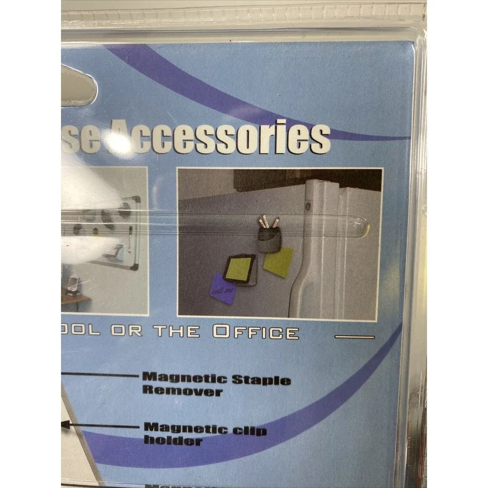 Magnetico Office Work School Locker 4 pc Magnetic Dry Erase Accessories Kit